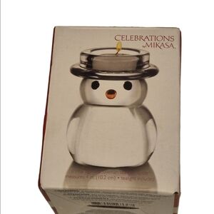Mikasa Rejoice Celebrations Snowman Tealight Holder